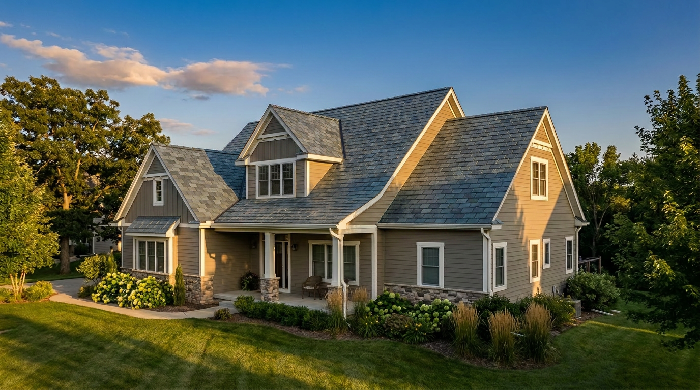 Home shown with Natural slate
